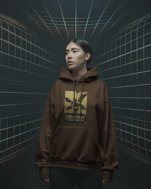 Linkin Park Hybrid Theory Brown Luxe Hoodie from Nitorious Atelier 